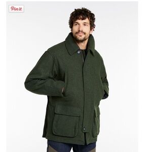 L.L. Bean Dark Green Wool Jacket
